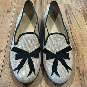 STUBBS & WOOTTON Palm Beach Lazo Classics Slip On Loafers Flats Size 8.5 Bow tie